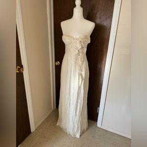 White ABS prom dress